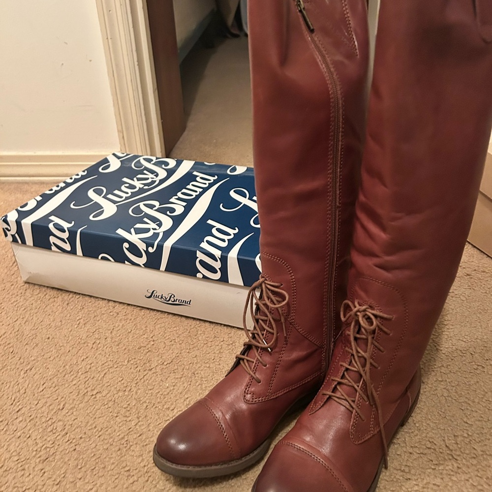 Lucky Brand Women's Over the Knee Tan Boots
